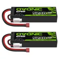 Produktbild: 2X Ovonic 2S 5200mAh LiPo Akku 7.4V 120C T für 1/10 RC Auto LKW Crawler Boot