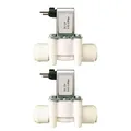 Produktbild: 2 Stück Wasserventil 12 V DC Magnetventil NC Elektromagnetventil, G3/4 Zoll parallel Doppelgewinde Leitungswasser Einlass Magnetventil Wassereinlass Strömungsschalter Schnellanschluss