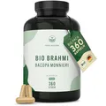 Produktbild: Bacopa Monnieri Brahmi - Hochdosiert: 1.500mg mit 2,5% Bacoside - Big Pack: 360 Kapseln - Brahmi Kapseln Bio, Kleines Fettblatt - Ayurveda, vegan - Ohne Zusätze - TRUE NATURE