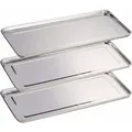 Produktbild: Relaxdays Servierplatte Edelstahl Silber 3er Set Spülmaschinengeeignet 45,5 cm x 22 cm 1,0 kg