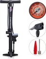 Produktbild: Dunlop Stand-Fahrradpumpe, Modell, analoges Manometer, Doppelvent