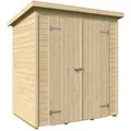 Produktbild: Weka Gerätehaus Mori Pultdach m. Boden Doppeltür Naturbelassen 170 cm x 120 cm