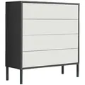 Produktbild: Mid.you Kommode Mailand Typ 3 + MF, Anthrazit, Weiß, Holzwerkstoff, 4 Schubladen, 79x86x33 cm, erweiterbar, stehend, Wohnzimmer, Kommoden & Sideboards, Kommoden