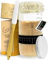Produktbild: Krustenzauber Fermentationsglas Brotbackform Sauerteig Starter Set - Gärglas mit Spatel u. Thermometer, (1-tlg)