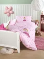 Produktbild: Optidream Renforcé Bettwäsche 100x135 cm 40x60 cm Prinzessin Rosa