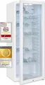 Produktbild: Exquisit Glastürkühlschrank GKS240-GT-160C weiss | Nutzinhalt: 237 L | Türschloss | 6 Gitterablagen | Umluftventilator | Standgerät