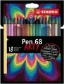 Produktbild: Premium-Filzstift - STABILO Pen 68 - ARTY - 18er Pack - mit 18 verschiedenen