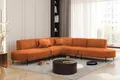 Produktbild: Ecksofa Designersofa VALENCIA in Stoff Noel Ziegelrot Universal