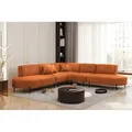 Produktbild: Ecksofa Designersofa Valencia Stoff Noel Ziegelrot Universal