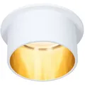 Produktbild: Paulmann LED Einbauleuchte GIL Coin 3StepDim, IP44, rund, starr, 230V, 6W 2700K 470lm, 3step dimmbar, Weiß matt / Gold PAUL-93380