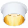 Produktbild: PAULMANN LED Einbauleuchte 3-Step-Dim Gil Coin   IP44 rund 68mm  Coin 6W 470lm 230V dimmbar 2700K Weiß matt Gold