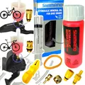 Produktbild: Shimano Hydraulik Mineral ÖL 100ml + F26 Scheibenbremsen Wartungs Service Kit MTB Ebike Tour Rennrad Gravel Disc Entlüftungs bleeding Set,3in1 Bleedblock, Befüllbecher Trichter mit M5 M7 M6 Anschluss