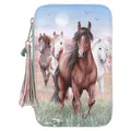 Produktbild: Depesche 13121 Miss Melody Hoof Clatter Pencil Case 3 Compartments in Pale Green