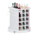 Produktbild: Weinregal weiss Barwagen für Wein Weinständer mit Glashaltern 30 kg MDF 13 kg