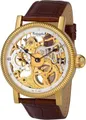 Produktbild: Eichmüller Mechanische Uhr Herren-Skelettuhr - Handaufzug, mit Lederarmband, 8218-02, 44 mm Gehäuse, vergoldet, Edles Design