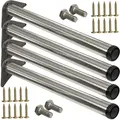 Produktbild: ID Dinkel 4 x Edelstahl Fi Tischfuß Ø60 mm Tischbeine Möbelfuß |Höhe 710 mm|höhenverstellbar + 30 mm