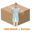 Produktbild: Einwegschürze Hygostar LDPE geblockt 100x150 cm blau wasserdicht und strapazierfähig, 250 Stück/Karton 23506