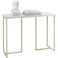 Produktbild: FSB58-G Konsolentisch mit goldenem Metallrahmen Flurtisch Dekotisch Sideboard Beistelltisch Wohnzimmer Eingangsbereich bht ca: 100x75x36cm - Sobuy