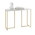 Produktbild: SoBuy FSB58-G Konsolentisch mit goldenem Metallrahmen Flurtisch Dekotisch Sideboard Beistelltisch Wohnzimmer Eingangsbereich BHT ca: 100x75x36cm