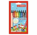 Produktbild: STABILO Filzstift Fasermaler Trio Scribbi 8er Etui gefederte Spitze