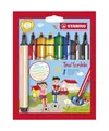 Produktbild: STABILO Filzstift STABILO Trio Scribbi Filzstift 8er Set, (PACKUNG, 8-tlg., STABILO), Präzise und lebendige Zeichnungen