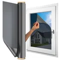 Produktbild: Marapon Fensterfolie M4520MB schwarz, selbsthaftend, 44,5 x 200cm, Spiegelfolie mit UV-Schutz, blickdicht