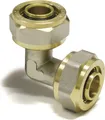 Produktbild: Pipetec Schraubfitting-Winkel 90° beidseitig Alu-Verbundrohr 32 x 3 mm : 90° 32 x 3 mm Größe: 90° 32 x 3 mm