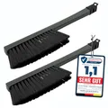 Produktbild: [ 2 Stück ] - Schneebesen Auto Besen Winter Murska Besen Auto Schnee - Schneebesen Auto lackschonend - Schneebürste Auto Schneefeger Auto Besen Schnee Winter Feger Bürste (2x L&P A059 Schwarz Grau)