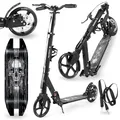 Produktbild: Jugendlicher Zweirad-Scooter für Erwachsene - mit Stoßdämpfer - HyperMotion Skyline - Schwarz, Alu - 100kg