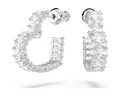 Produktbild: Swarovski Ohrring-Set Swarovski Matrix Kreolen, Herz, Klein, Weiß, Rhodiniert
