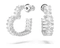 Produktbild: Swarovski Paar Creolen Swarovski Creolen Herz 5653170 Matrix klein, Weiß, Rhodiniertiert (kein Set, 2-tlg., inkl. edelm Schmucketui)