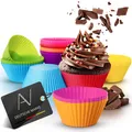 Produktbild: Wiederverwendbare Muffinformen aus hochwertigem Silikon Cupcakeförmchen BPA-F...