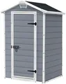 Produktbild: Keter Gartenhaus Manor 4x3 wetterfest Kunststoff Outdoor grau für kleine Gärten