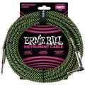 Produktbild: Ernie Ball EB6082 Instrumentenkabel gerade/gewinkelt schwarz/grün 5,4m | Neu