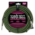 Produktbild: Ernie Ball 6082 Instrumentenkabel 5,49 m Textil Winkel Klinke Black/Green
