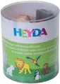 Produktbild: 15 HEYDA Motivstempel-Set 'Zootiere', Klarsicht-Runddose