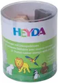 Produktbild: HEYDA Motivstempel-Set Zootiere, Klarsicht-Runddose