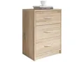 Produktbild: P & B Nachtschrank, Sonoma Eiche, 3 Schublade(n) Schubladen, 38.5x54x28.2 cm, Schlafzimmer, Nachttische