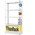 Produktbild: KARAT Schwerlastregal - Bis zu 875 kg Traglast - Schnelle Montage durch Stecksystem - 180 x 90 x 45 cm - Weiß