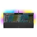 Produktbild: Corsair K100 RGB Optical-Mechanical Gaming, Kabelgebunden, USB, Optomechanischer Schlüsselschalter, QWERTZ, RGB-LED, Schwarz - Schwarz