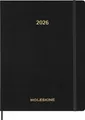 Produktbild: Moleskine Essential Planner 2025-2026, Vertikaler Wochenkalender 15 Monate mit täglichen Zeitslots, Flexibler Einband, Farbe Schwarz, Format XXL 23,5x28,14