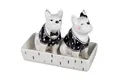 Produktbild: formano Salz- / Pfefferstreuer Modern Trend Style, Farbe: Weiß, Motiv: Hunde