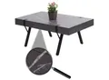 Produktbild: Couchtisch MCW-L54, Wohnzimmertisch Beistelltisch Sofatisch, Metall 43x110x60cm ~ Marmor-Optik grau