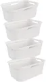Produktbild: Rotho Brisen 4er-Set Wäschekorb 40l, Kunststoff (PP) BPA-frei, weiss, 4 x 40l (59.6 x 39.6 x 23.2 cm)