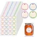 Produktbild: Willingood 600 Stück Marmeladen Etiketten Selbstklebend, 4 Farbe Dekorative Sticker, Ø38 mm Aufkleber Marmeladenglas zum Beschriften von Einmach-Gläsern, Gewürzetiketten, Rund, Ablösbar, Homemade