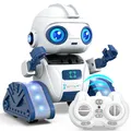Produktbild: Roboter Kinder Spielzeug wiederaufladbar und projizierbar RC Roboter mit LED