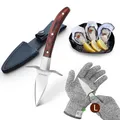 Produktbild: AusternmesserAusternmesser Und HandschuhAustern Set mit Premium-HolzgriffEdel...