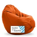 Produktbild: Bruni Sitzsack Classico L in Orange – XL Sitzsack mit Innensack zum Lesen, Abnehmbarer Bezug, lebensmittelechte EPS-Perlen als Bean-Bag-Füllung, aus Deutschland