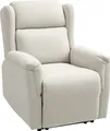 Produktbild: HOMCOM Relaxsessel, Fernsehsessel mit Liegefunktion, TV-Sessel mit Taschenfederkern, Gepolstert Liegesessel, Ruhesessel bis 150 kg belastbar für Wohnzimmer, Schlafzimmer, Beige