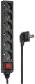 Produktbild: Hama Steckdosenleiste 6-fach 1,4m Energieschalter 45° Mehrfachstecker Schwarz